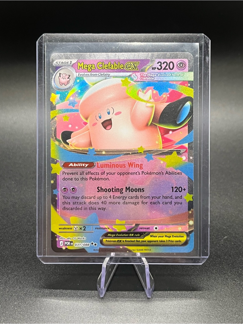 Mega Clefable EX Pokémon Holographic Card - 2 Star